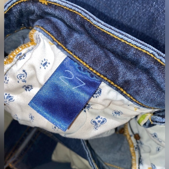 Pilcro Anthropologie The Split Straight Jeans Split Ankle Hem Medium Wash Trendy - Picture 10 of 13